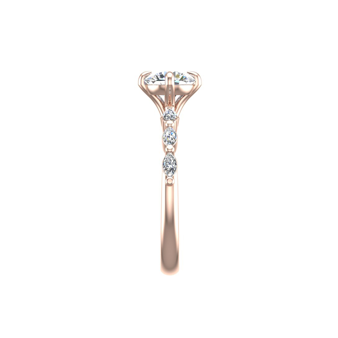 Mila Marquise band engagement ring